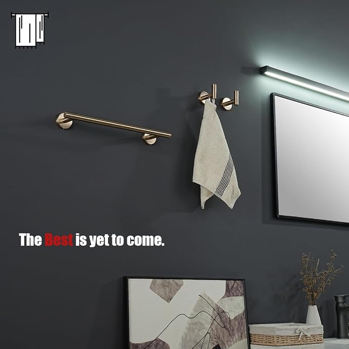 JQK Champagne Bronze Towel Bar, 15 Inch 304 Stainless Steel Thicken 0.8mm Towel - Image 4