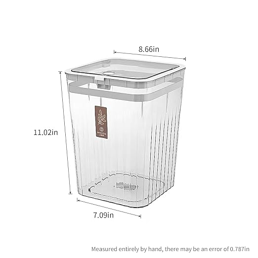 Bathroom Trach Can with Lid, 2.6 Gallon Grabage Can, Plastic Transparens Waste - Image 2