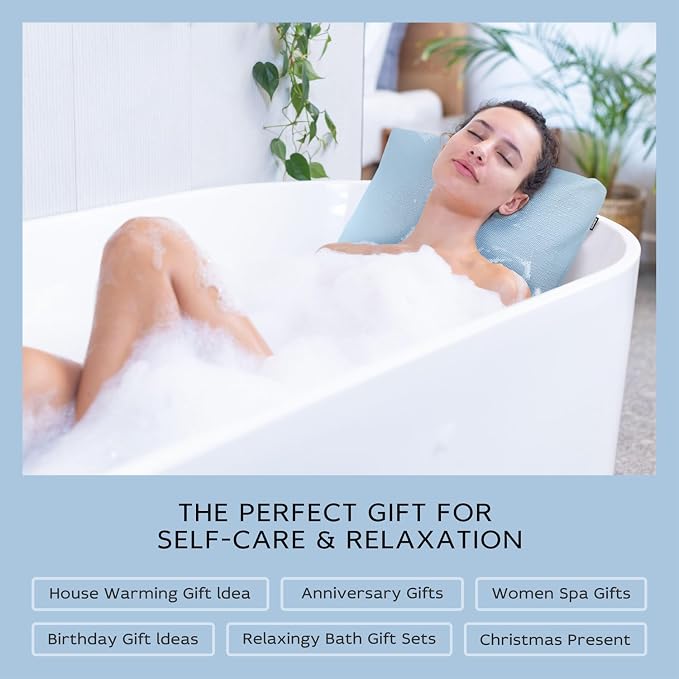 Bath Pillows for Tub Neck and Back Support, Bathtub Cushion backrest headrest - Image 9