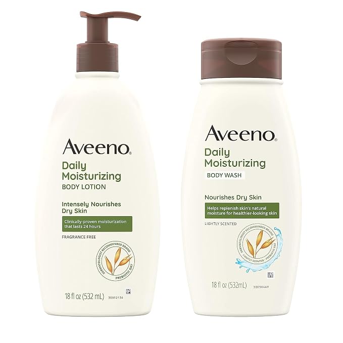 Aveeno Daily Moisturizing Lotion & Wash Regimen Pack, Nourishing Daily by Aveeno