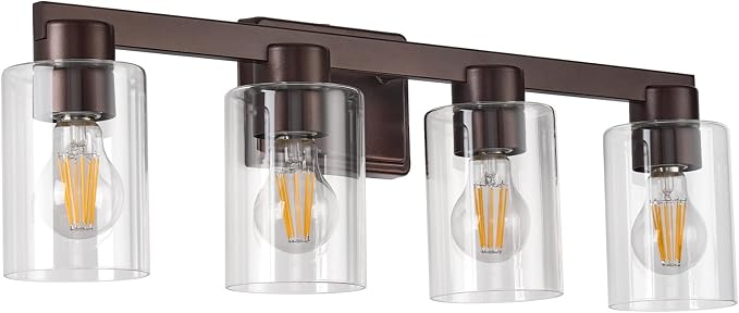 4-Light Bathroom Light Fixtures Modern Oil Rubbed Bronze Vanity Lights - Image 9