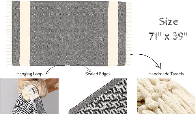 Bazaar Anatolia Turkish Beach Towel – 100% Cotton, Quick Dry, Lightweight and - Image 5