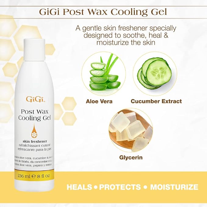 GiGi Post Waxing Cooling Gel, Soothing After Wax Care Treatment, Skin Freshener - Image 2