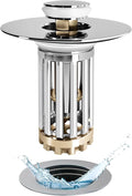 Bathroom Sink Drain Strainer, 3 in 1 Pop Up Bathroom Sink Stopper by Anlige