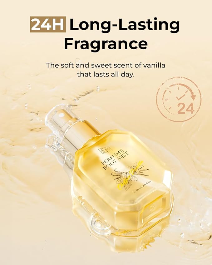 BOM Chiffon Vanilla Body Mist 3.71 Fl Oz, Vanilla Scented Fine Mist - Image 5