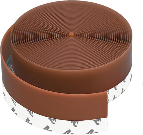 1.0in Brown Weather Stripping Door Seal – Flexible Silicone, Strong Adhesive by WigtdaWeatherStripping