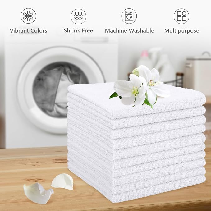 Orighty Washcloths Towels Set 20 Pack, Highly Absorbent and Soft Feel - Image 6