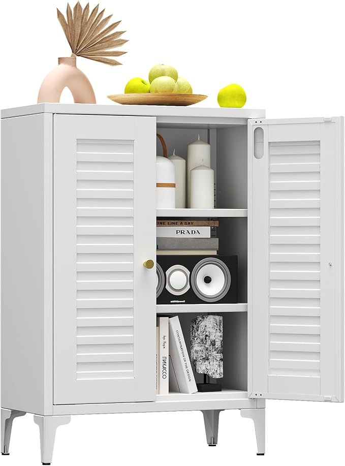 34" H Metal Pantry Cabinet, Kitchen Pantry Storage Cabinets by METALYEYE