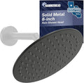 HammerHead Showers® Solid Metal 8 Inch Rainfall Shower Head – MATTE BLACK by HammerHeadShowers