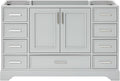 ARIEL Stafford 54" Grey Bathroom Vanity Base Cabinet, Single Sink Configuration by Ariel