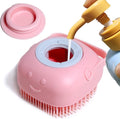 Pet Bath Brush Dog Baths Brush Shampoo Dispenser Soft Silicone Dog Bathing by Woleigiao