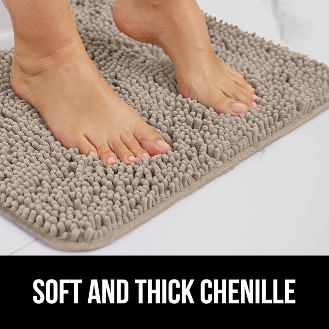 GORILLA GRIP Bathroom Rug Sets 3 Piece, Bath Mat Set and Oval Toilet Base - Image 4