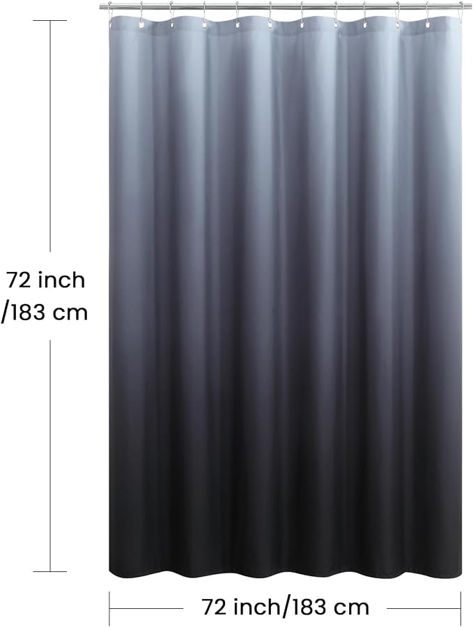 Fabric Shower Curtain, Modern Waterproof Bathroom Curtains - Image 6