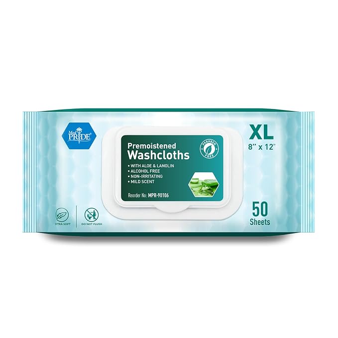 MED PRIDE 600 Count 8 X12 in Premoistened Disposable Wet Washcloths - Image 6