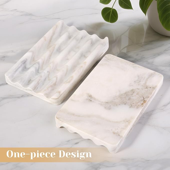 2PCS Koville Italian Natural Marble Soap Dish - Image 9