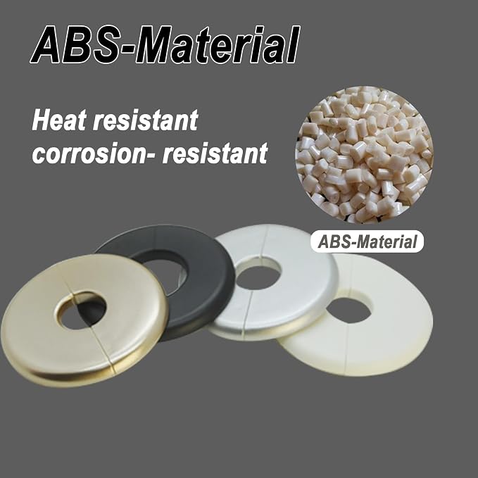 2 Pieces Wall Split Flange, Self-Adhesive Escutcheon Plate - Image 3