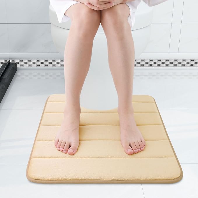 Buganda Memory Foam U-Shaped Contour Toilet Rugs, Non Slip Absorbent, Thick - Image 3