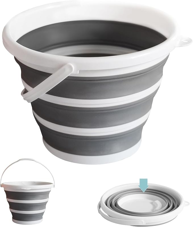 Collapsible Water Bucket – Portable, Fishing and Outdoor Activities by Unknown