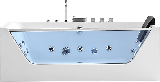 Empava 67 in. Acrylic Alcove Whirlpool Bathtub - Image 14