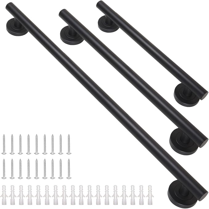 Lava Odoro Shower Grab Bar, Modern Set Stainless Steel Handicap Grab Bar - Image 4