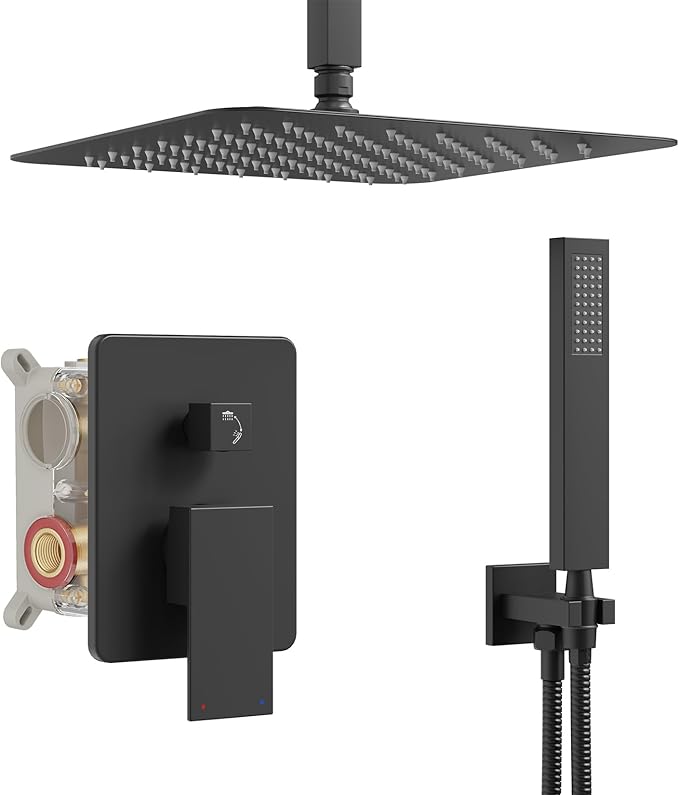 Ceiling Mount Shower System, High-Pressure Showerheads Set by HoliSpa