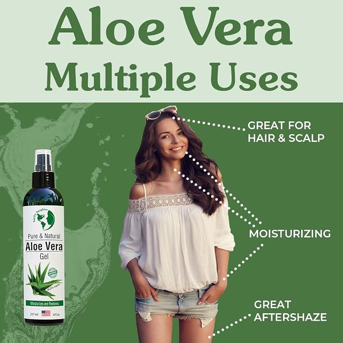 Earth’s Daughter Organic Aloe Vera Gel from Fresh Cut 100% Pure Organic Aloe - Image 5