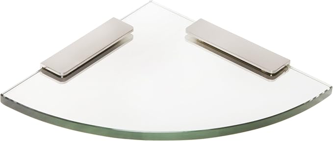 Spancraft Glass 4REC6QR-BR Quarter Round Glass Shower Shelf by Spancraft