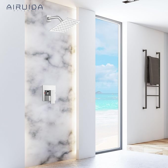Airuida Shower Faucet Set Bathroom Rain Shower System SUS304 Stainless Steel - Image 8