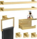 7 Piece Gold Bathroom Hardware Set by Dorudonatrox