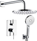 Shower System Set Includes 10-Inch Rainfall Shower Head, 3-Setting Handheld by AONEON