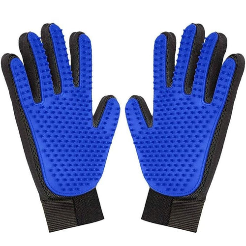 1 Pair Pet Grooming Glove, Gentle Deshedding Brush Glove Hair Remover Brush by myKimono