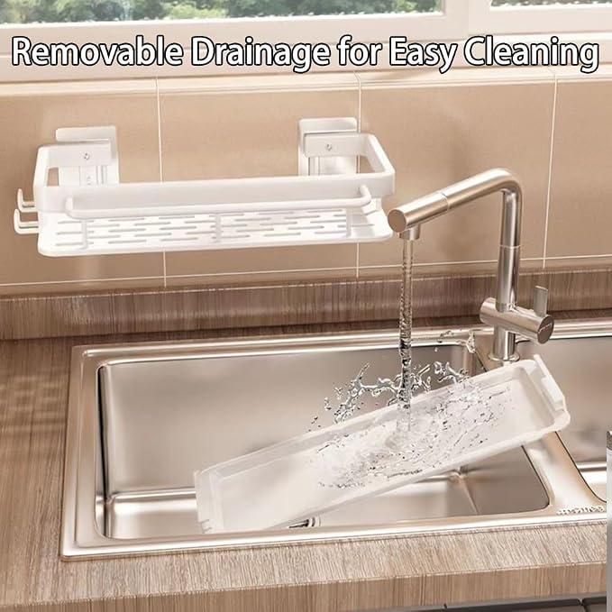Kitchen Sink Drain Storage Rack Wall Mount Sponge Holder - Image 6