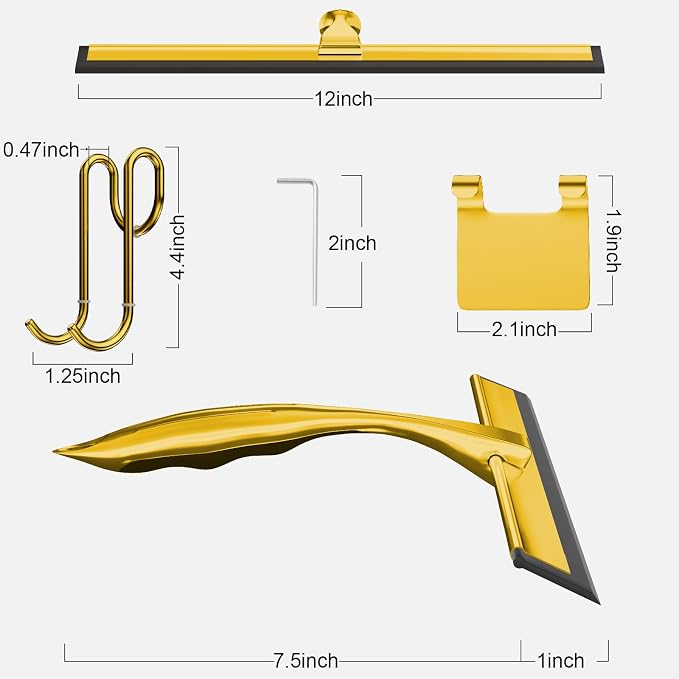 TOOVEM 12 Inch Shower Squeegee for Glass Doors, Car Windshield, Shower Cleaning - Image 5