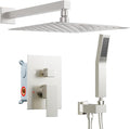 Rain Shower System Brushed Nickel, Starbath 12“ Rainfall Shower Head by STARBATH