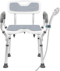 Shower Chair with Arms and Back Heavy Duty 330lbs, Shower Seat by TooCust