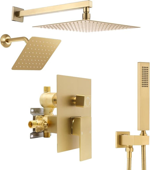12" Shower Faucet Set Rain Shower System by NPYSVSSS