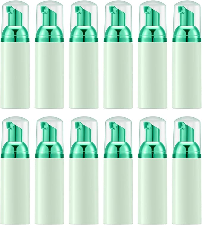 Lil Ray 2 Oz Empty Green Foam Pump Bottle, Travel Foamer Soap Dispenser by LilRay
