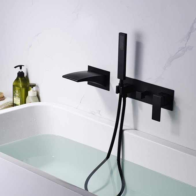 sumerain Bathtub Wall Faucet Matte Black - Image 4