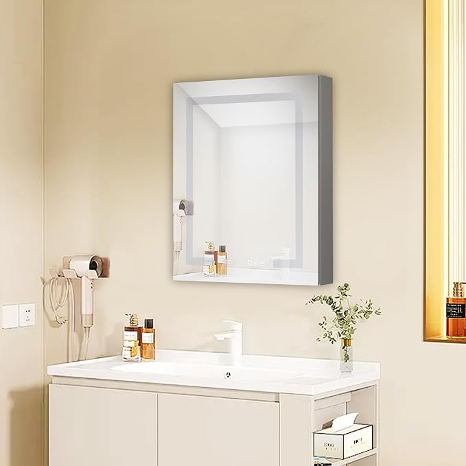 24" x 30 LED Lighted Medicine Cabinet - Image 9
