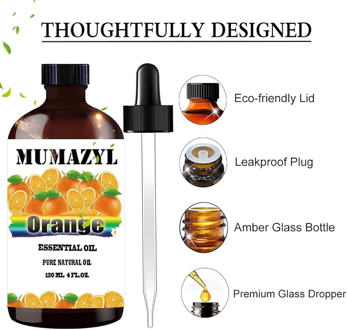 Sweet Orange Essential Oil, Sweet Orange Oil 4 Fl Oz 120ML - Image 2
