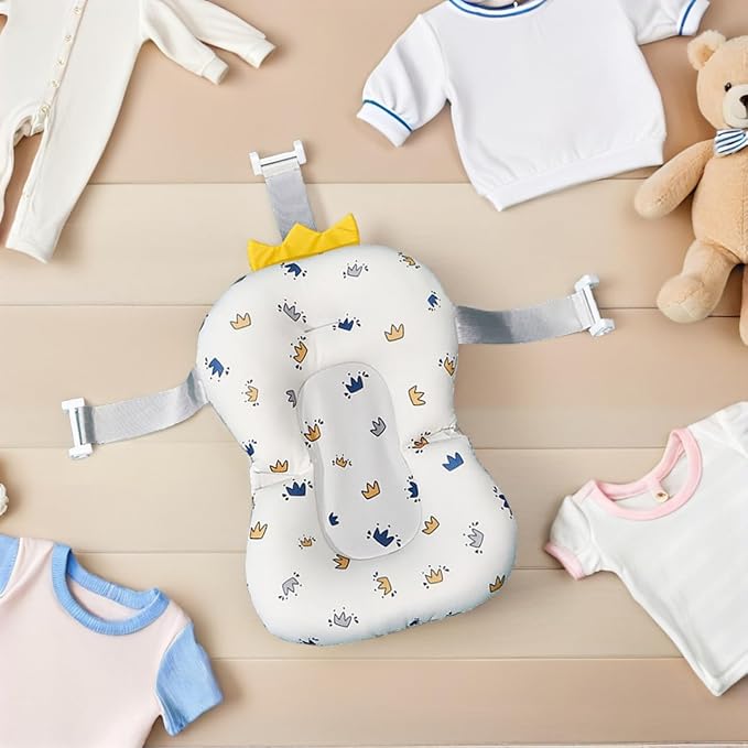 Toyvian Baby Bath Cushion Non-Slip Floating Mat Toddler Bathtub Seat Support - Image 5