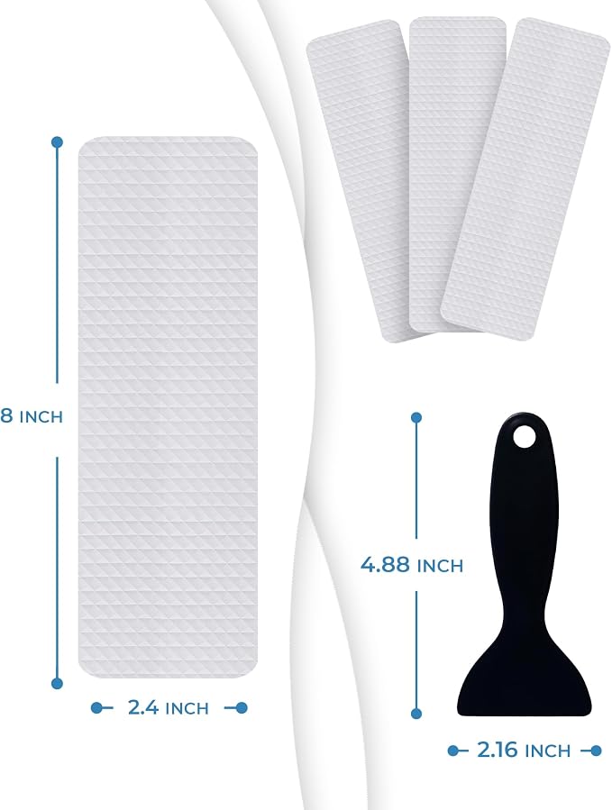 XXL Anti Slip Shower Stickers 12 PCS, Invisible Non-Slip Shower Strips - Image 4