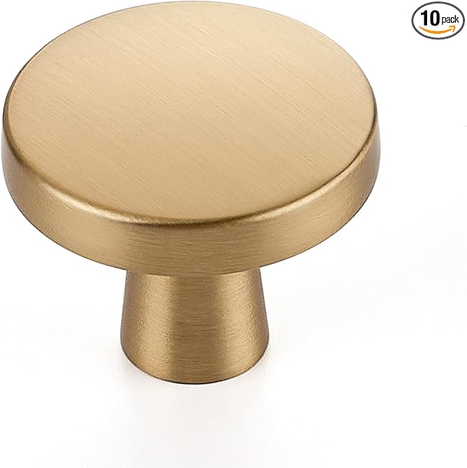 Ravinte 10 Pack Drawer Pulls 1-1/4 Inch Kitchen Cabinet Knobs Solid Round by Ravinte