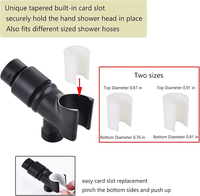 All Metal Handheld Shower Head Holder, Adjustable Shower Wand Holder - Image 3