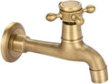 European Style Vintage Wall Mounted Faucet, Solid Brass, Single Cold Water Tap by BOENLU