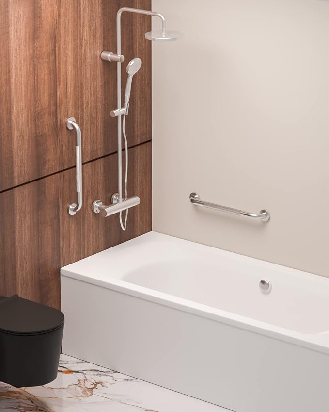 20 Inch Anti Slip Shower Grab Bar, Munzong 2 Pack Stainless Steel Bathroom Grab - Image 6