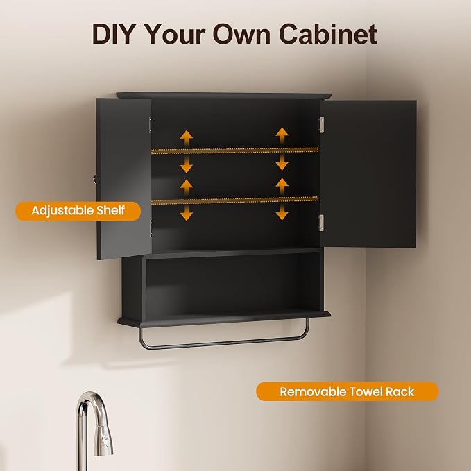 RoyalCraft Bathroom Medicine Cabinet Wall Mounted, Over The Toilet Storage - Image 7