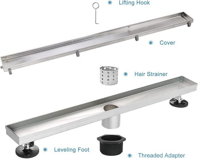 Linear Shower Drain, 32 inch Drain - Image 6