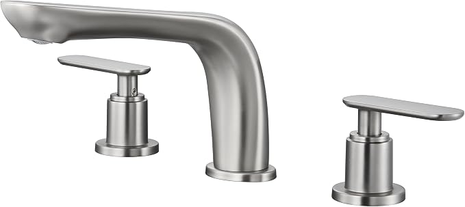 SITGES Classic Bathtub Faucet, 2-Handle Brushed Nickel Tub Filler, 3-Hole by SITGES