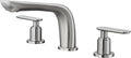 SITGES Classic Bathtub Faucet, 2-Handle Brushed Nickel Tub Filler, 3-Hole by SITGES
